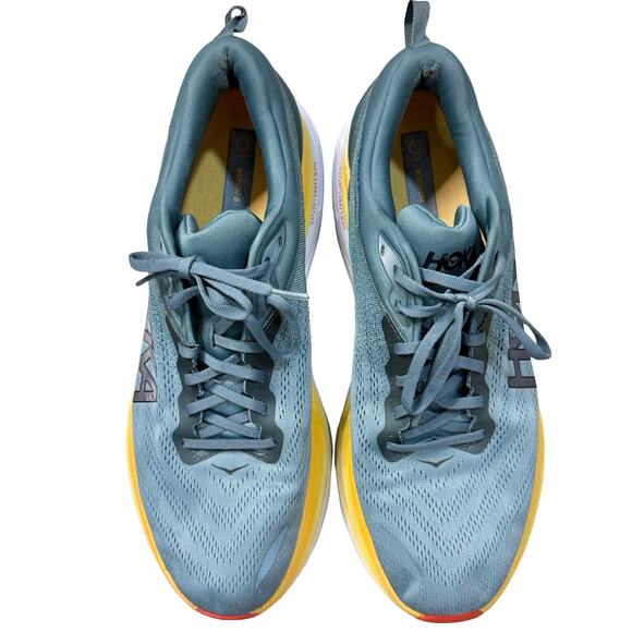 Hoka One One Bondi 8 Goblin Blue Mountain Spring Running Sneaker Men's Size 15D - Picture 9 of 11